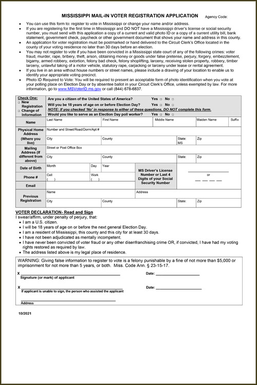Voter Registration Form (PDF)